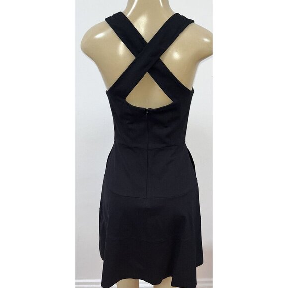 Banana Republic black fit and flare dress cocktail party size 4 - Picture 4 of 4